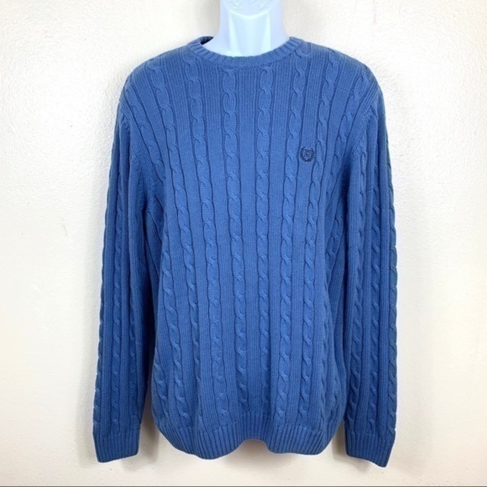 Chaps Men’s Pullover Sweater Blue long sleeve M